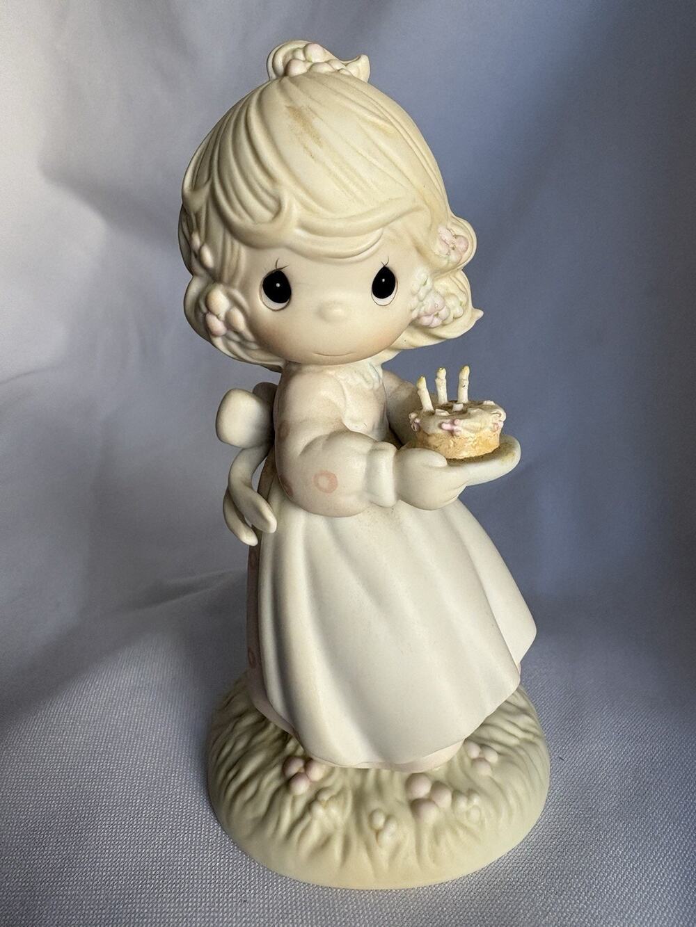 Precious Moments "May Your Birthday Be A Blessing" Cake Figurine 1990